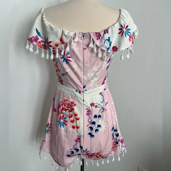 Pink Floral Romper - Picture 4 of 10